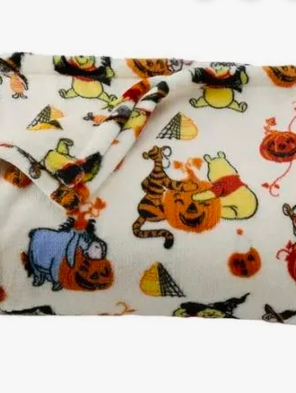 Disney Winnie the Pooh and Friends Halloween Supersoft Plush Blanket NWT